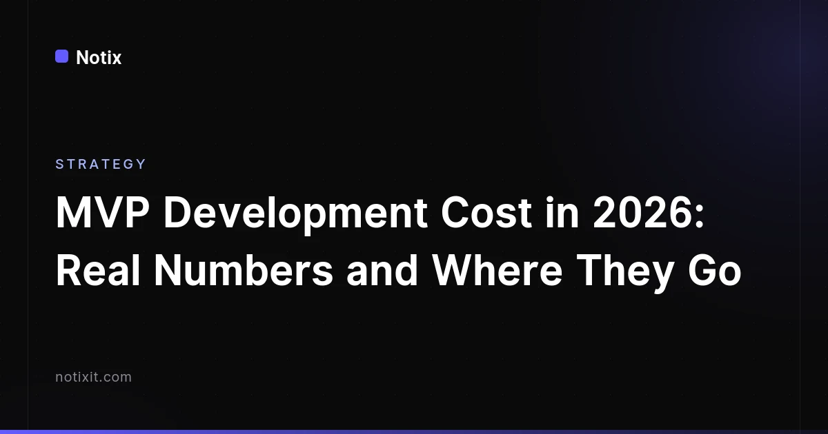 MVP Development Cost in 2026: Real Numbers and Where They Go
